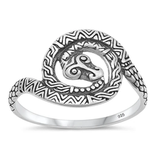 Load image into Gallery viewer, Sterling Silver Oxidized Snake Ring