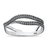Sterling Silver Oxidized Tentacles Ring