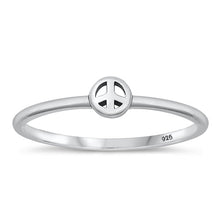Load image into Gallery viewer, Sterling Silver Oxidized Peace Sign Ring