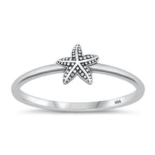 Load image into Gallery viewer, Sterling Silver Oxidized Starfish Ring