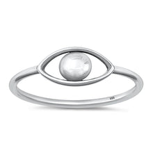 Load image into Gallery viewer, Sterling Silver Oxidized Plain Eye Ring