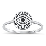 Sterling Silver Oxidized Eye Ring