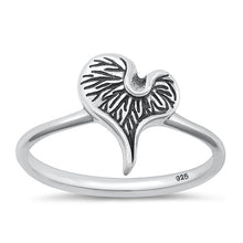 Load image into Gallery viewer, Sterling Silver Oxidized Mushroom Heart Ring