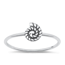 Load image into Gallery viewer, Sterling Silver Oxidized Snail Ring