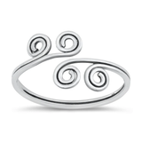 Sterling Silver Oxidized Wind Ring