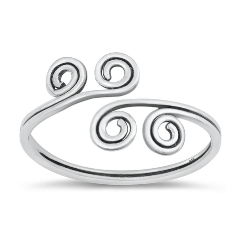 Sterling Silver Oxidized Wind Ring