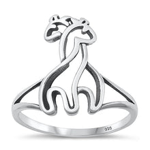 Load image into Gallery viewer, Sterling Silver Oxidized Giraffes Ring