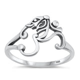 Sterling Silver Oxidized Ohm Ring