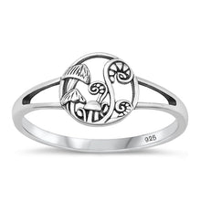 Load image into Gallery viewer, Sterling Silver Oxidized 10mm Mushrooms Ring