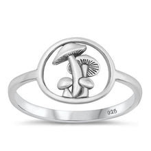 Load image into Gallery viewer, Sterling Silver Oxidized Mushrooms Ring-11.4mm