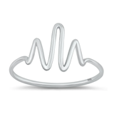 Sterling Silver High Polish Wave Ring
