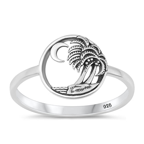 Sterling Silver Oxidized Beach Ring
