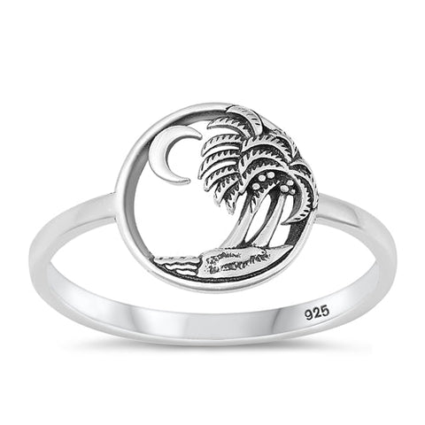 Sterling Silver Oxidized Beach Ring