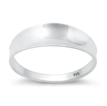 Load image into Gallery viewer, Sterling Silver Polished 6.4mm Concave Ring