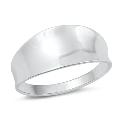 Sterling Silver Polished 10.6mm Ring