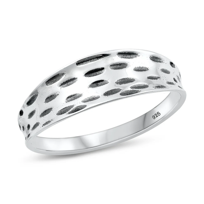 Sterling Silver Oxidized 6.5mm Ring