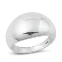 Load image into Gallery viewer, Sterling Silver Polished 13.9mm Dome Ring