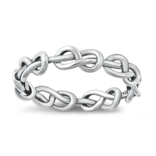 Load image into Gallery viewer, Sterling Silver Oxidized Knots Ring