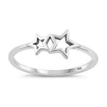 Load image into Gallery viewer, Sterling Silver Oxidized Stars Ring