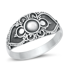 Load image into Gallery viewer, Sterling Silver Oxidized Bali Design Ring