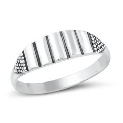 Sterling Silver Oxidized 6mm Bali Design Ring