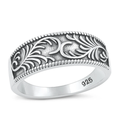 Sterling Silver Oxidized Vines Ring