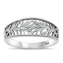 Load image into Gallery viewer, Sterling Silver Oxidized 7.8mm Vines Ring