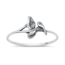 Load image into Gallery viewer, Sterling Silver Oxidized And Polished Mushrooms Ring