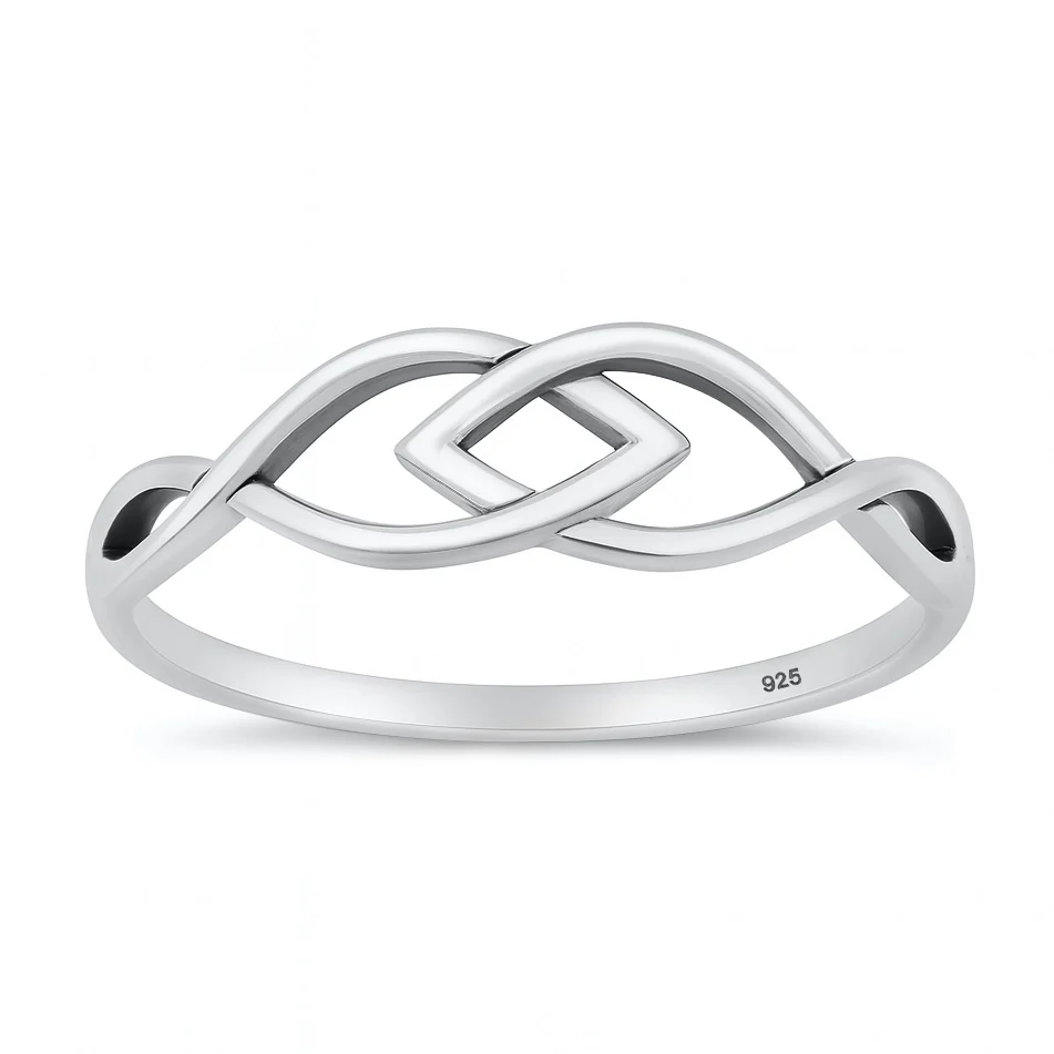 Sterling Silver Oxidized And Polished Christian Fish Ring