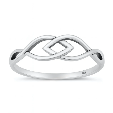 Sterling Silver Oxidized And Polished Christian Fish Ring