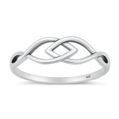 Sterling Silver Oxidized And Polished Christian Fish Ring