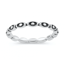 Load image into Gallery viewer, Sterling Silver Oxidized Eye Ring