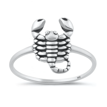 Load image into Gallery viewer, Sterling Silver Oxidized And Polished Scorpion Ring