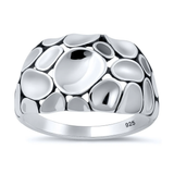 Sterling Silver Oxidized And Polished Abstract Ring