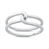 Sterling Silver Oxidized And Polished Knot Ring