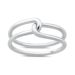Sterling Silver Oxidized And Polished Knot Ring