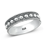 Sterling Silver Oxidized 5.6mm Bali Style Ring
