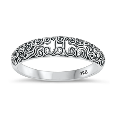 Sterling Silver Oxidized Dragonfly Ring