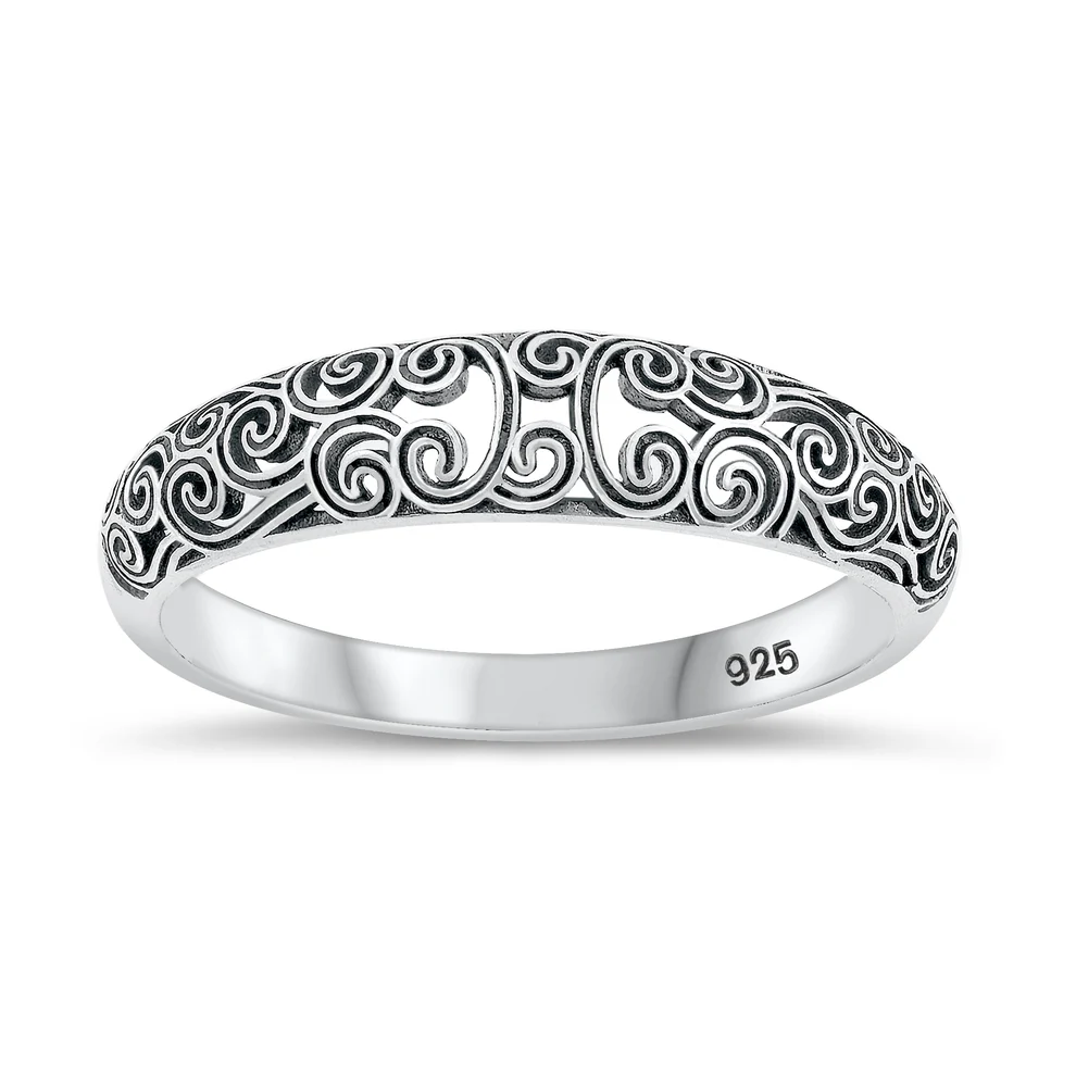 Sterling Silver Oxidized Celtic Ring