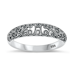 Sterling Silver Oxidized Celtic Ring
