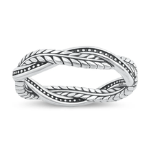 Load image into Gallery viewer, Sterling Silver Oxidized Twist Ring