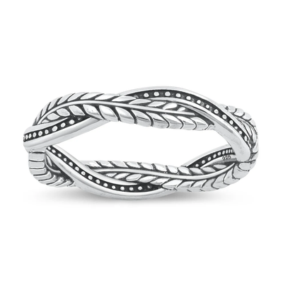Sterling Silver Oxidized Twist Ring