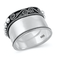 Load image into Gallery viewer, Sterling Silver Oxidize Bali Ring