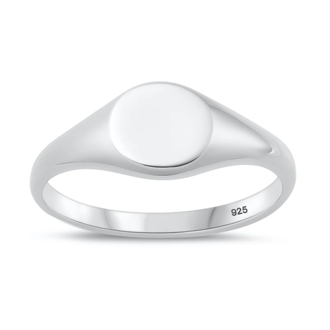 Sterling Silver Polished Signet Ring