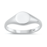 Sterling Silver Polished Signet Ring
