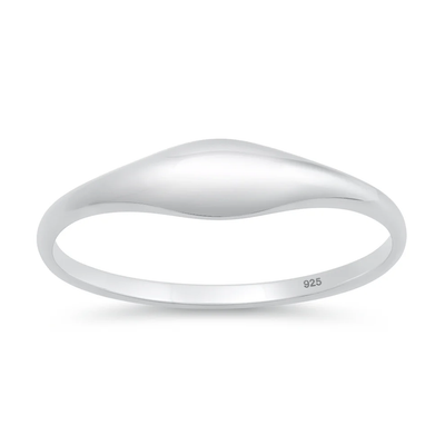 Sterling Silver Polished Dome Ring