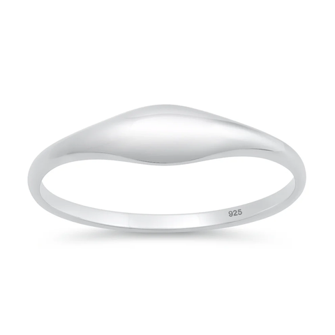 Sterling Silver Polished Dome Ring