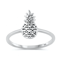 Load image into Gallery viewer, Sterling Silver Oxidized And Polished Pineapple Ring