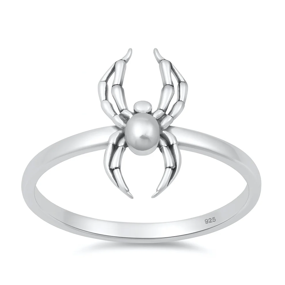 Sterling Silver Oxidized And Polished Spider Ring