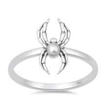 Load image into Gallery viewer, Sterling Silver Oxidized And Polished Spider Ring